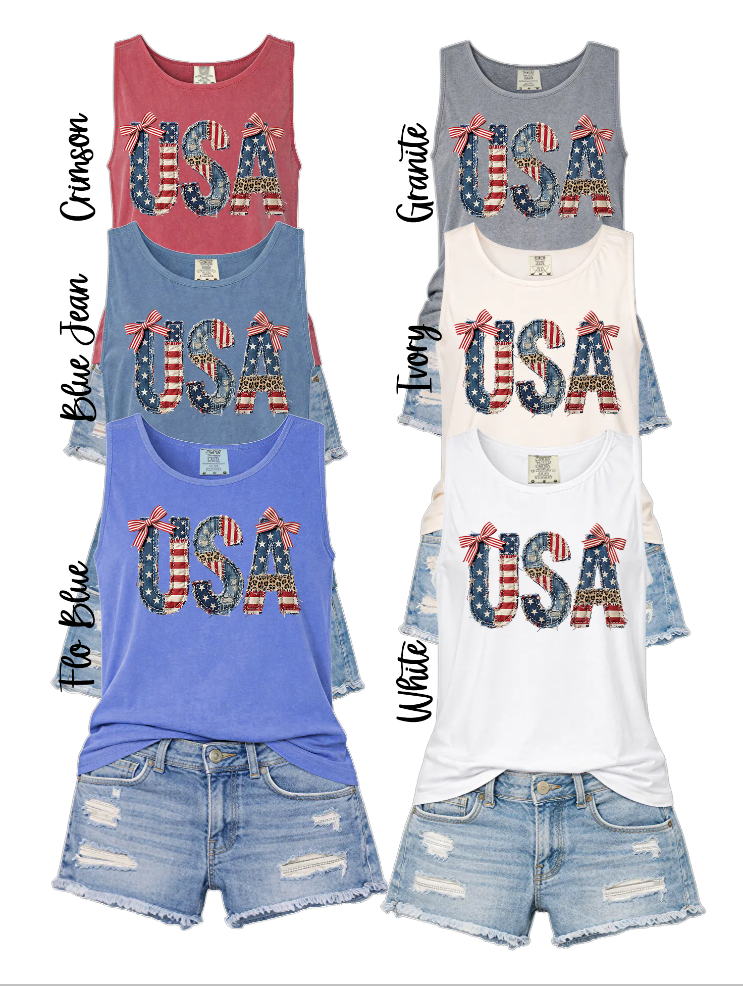 Quilted USA-Comfort Colors Tank